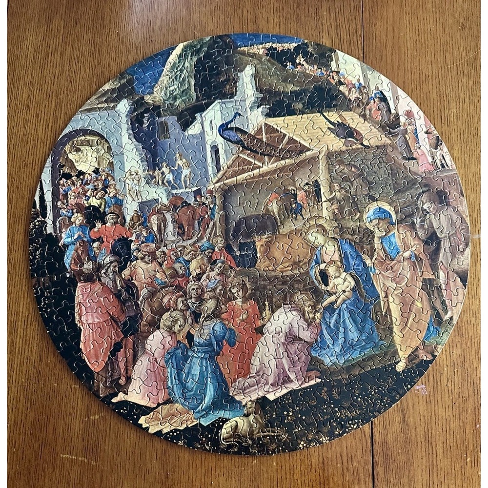 Vtg Springbok Adoration of the Maji Circular Jigsaw Puzzle 1965 Complete EUC